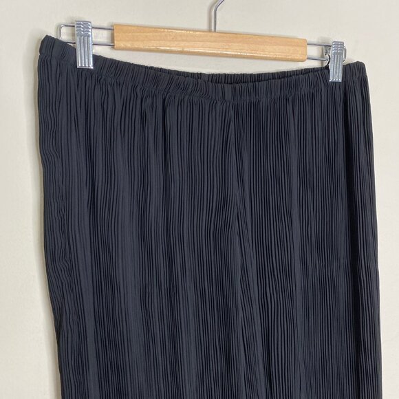 Good American Plisse Pleated Wide Leg Pant size 3/4 - L/XL - Picture 7 of 15